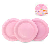 PLATO CARTON 18 CM ROSADO X 10